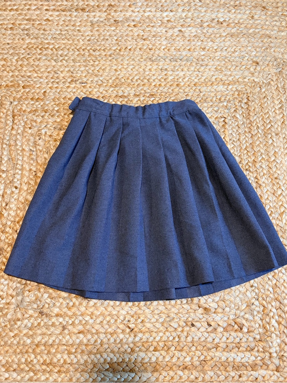 French Toast Charcoal Gray Pleated A-Line School Uniform Skirt